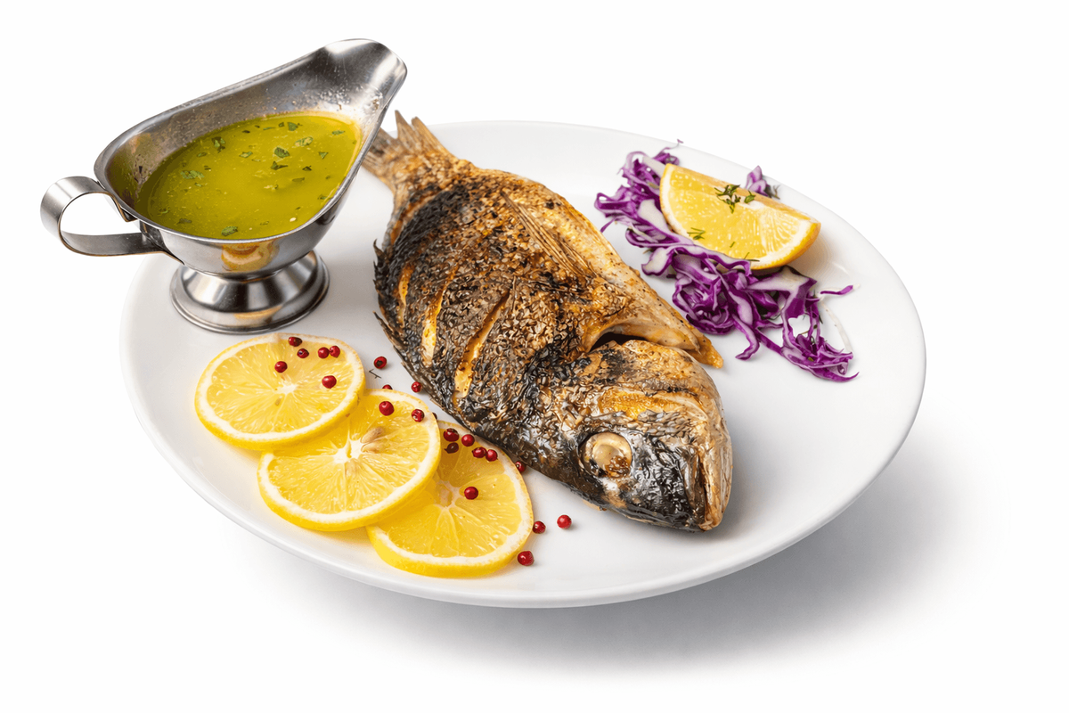 Grilled Sea Bream Flavored with Herbs of Provence